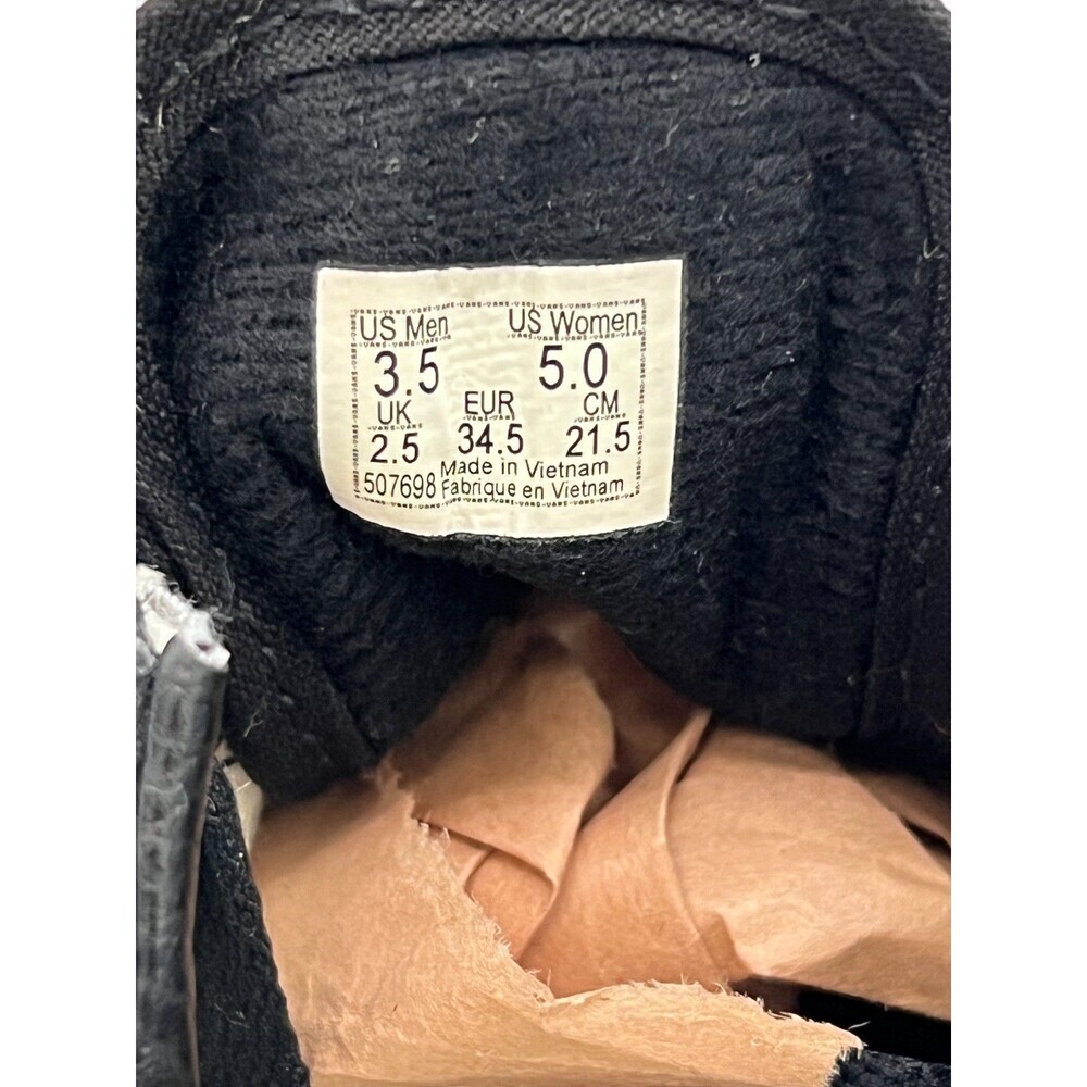 Vans Old Skool Triple Black Low Top Sneakers Womens Size 5 Canvas Shoes - Picture 7 of 8